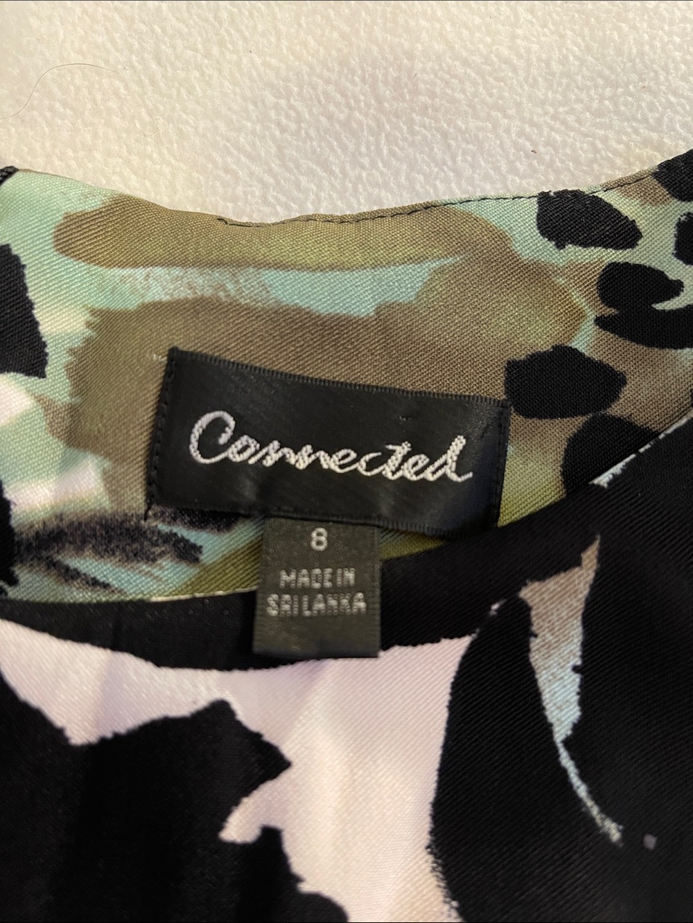 Connected Black, Mint & Brown Floral Midi Sheath Dress Tall - Picture 2 of 7